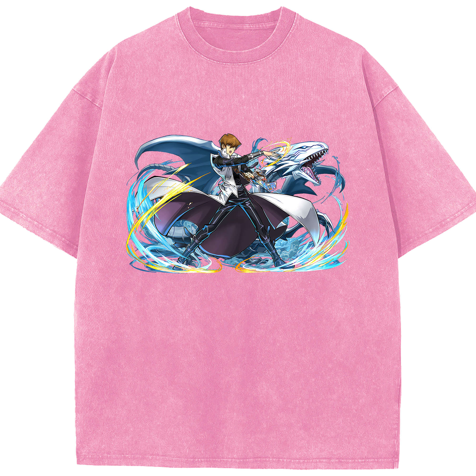 （画像用） 遊☆戯☆王 Yu-Gi-Oh! 綿100% ヴィンテージ風 半袖Tシャツ（フロントプリント）